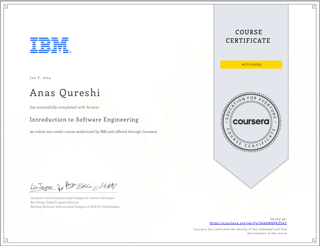 Introduction to Software Engineering