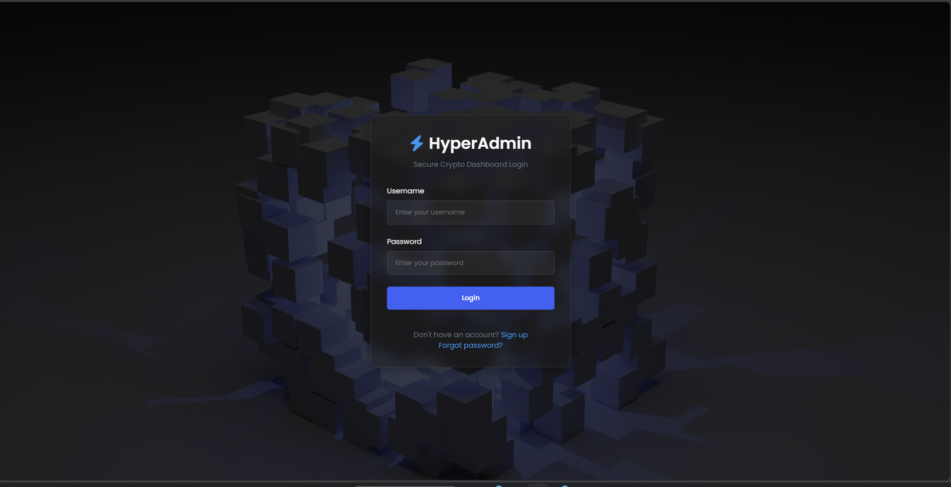 HyperAdmin Crypto Dashboard